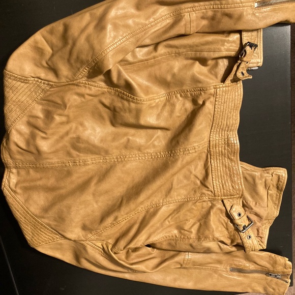 Lucky brand beige leather jacket - Picture 4 of 8